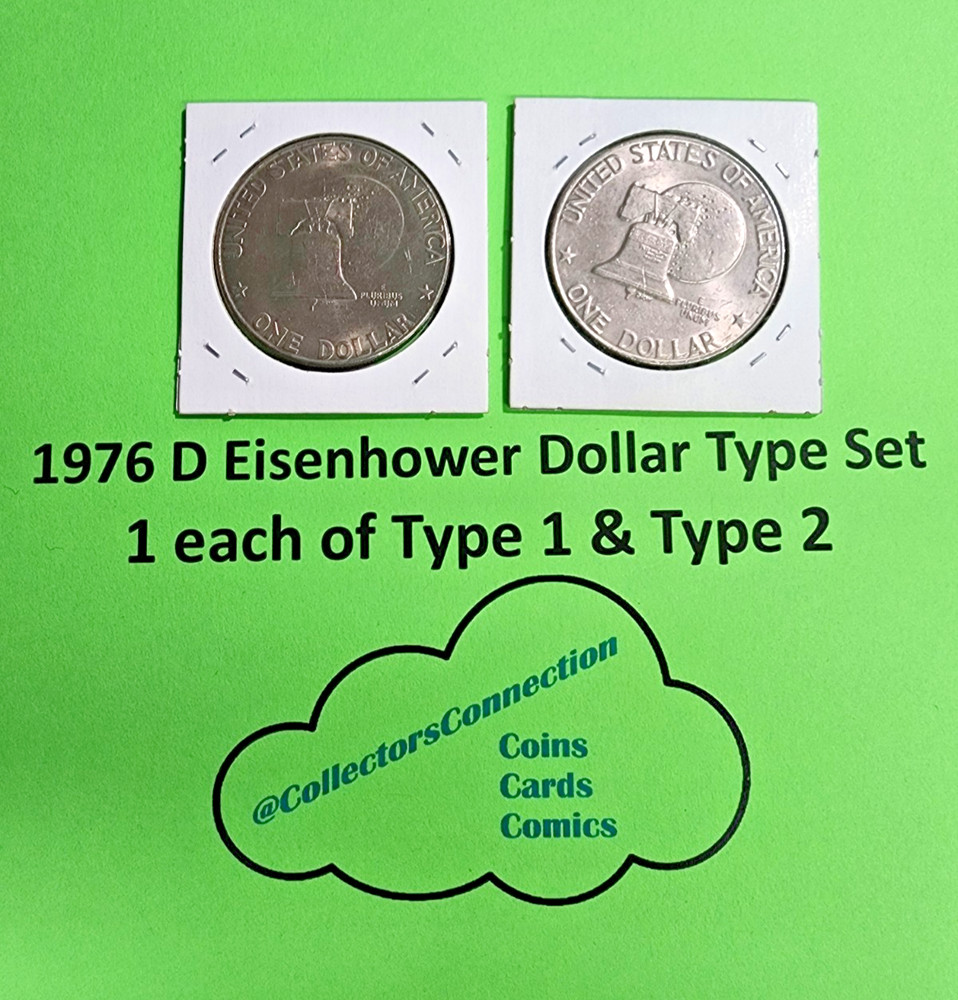 1976 D Type Set EISENHOWER IKE DOLLAR 2 Coins