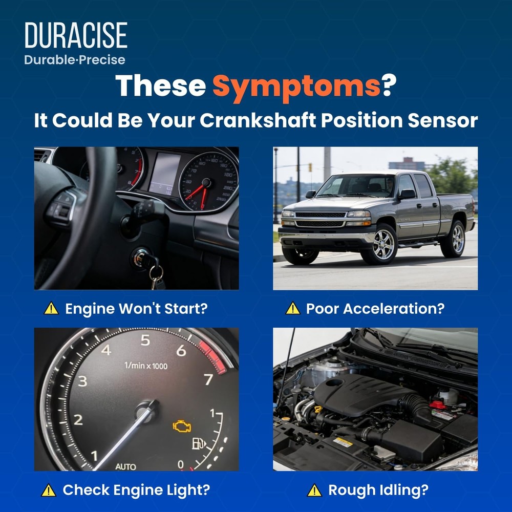 Crankshaft Position Sensor Compatible with 1999-2009 Chevrolet...
