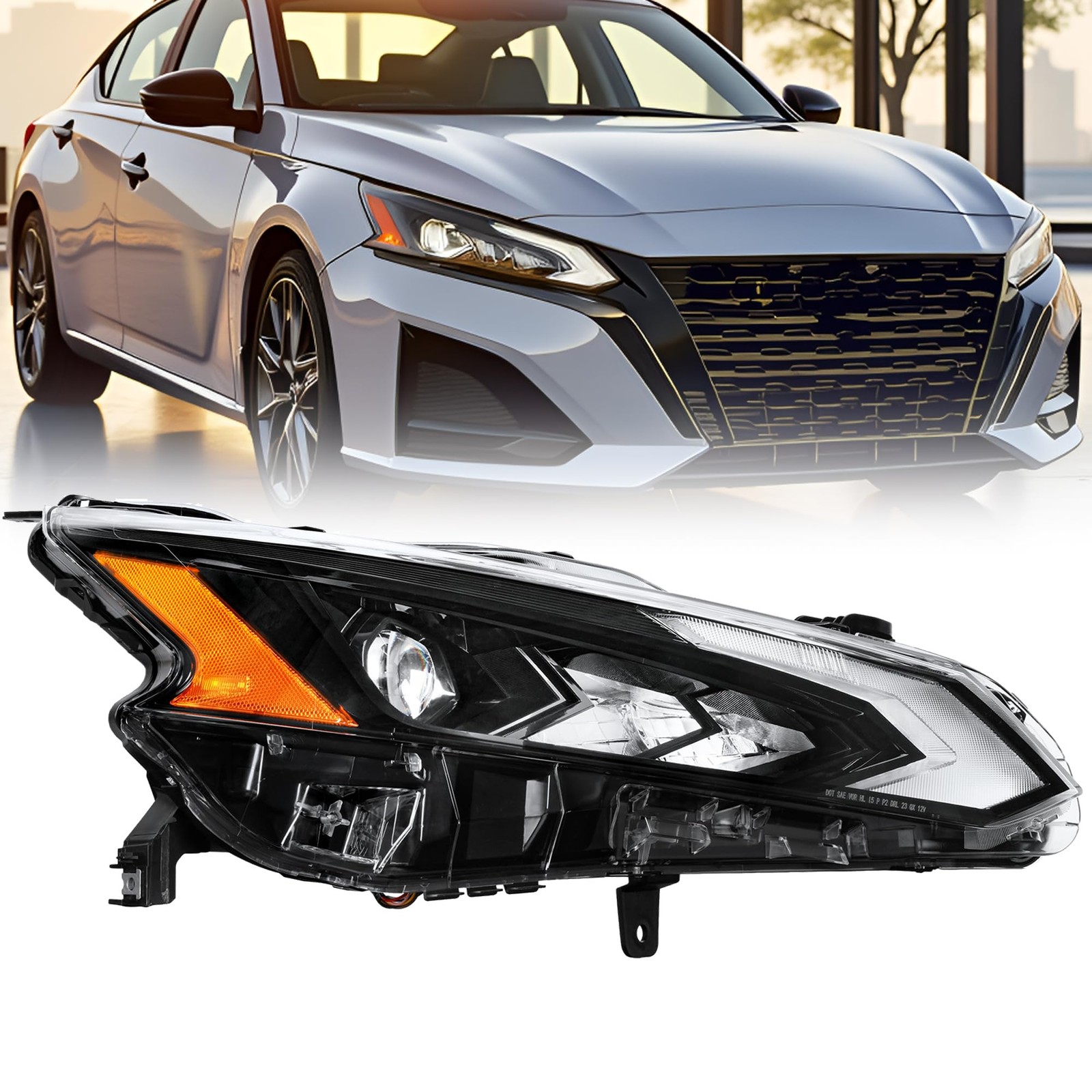 LED Headlight Assembly for Nissan Altima 2023-2025 LH Headlamp Passenger Side