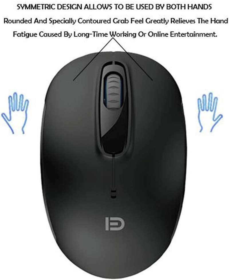 Miracase Comfortable 2.4 Ghz Long Range Silent Wireless Mouse | 1600 DPI | 30Ft