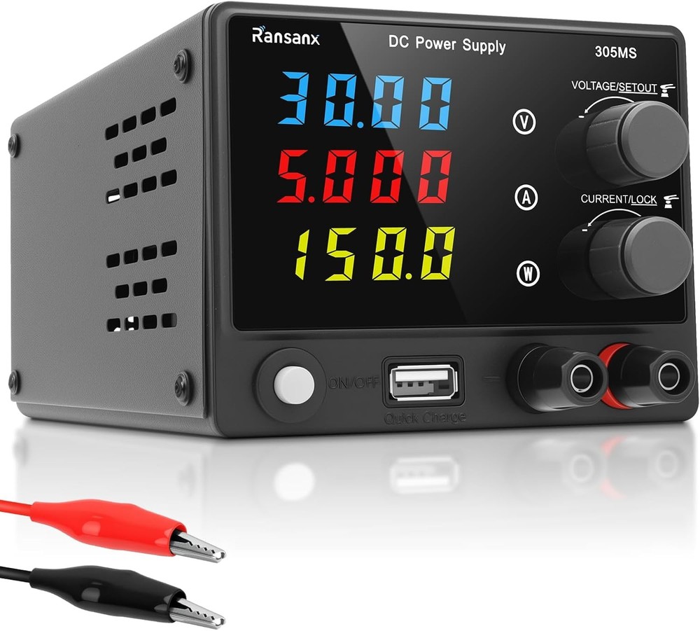0~30V 0-10A Adjustable DC Power Supply Variable Output Bench Switching 18 Watts