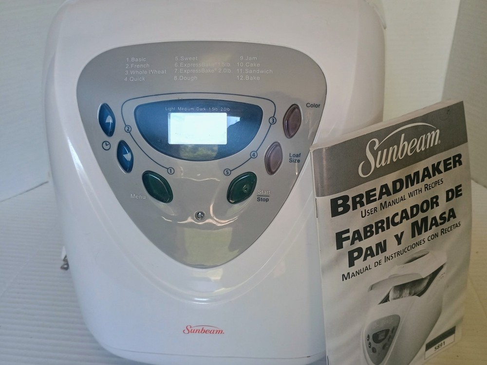 Sunbeam Programmable Bread Maker Machine Model 5891, Tested & Working