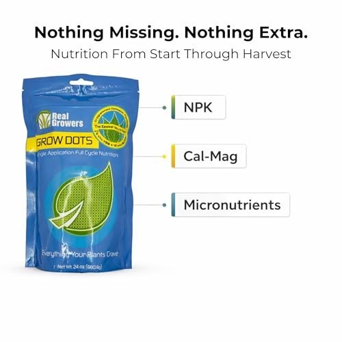 24oz Nutrient Grow Dots - One-Time Application for Soilless Media, Easy Release