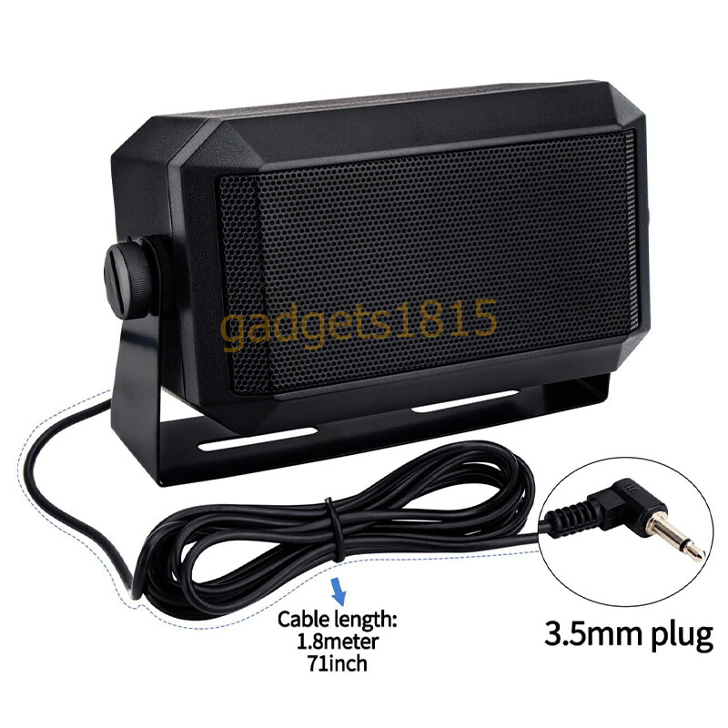 Rectangular External Communications Speaker for CB, Ham & GMRS Radios & Scanners