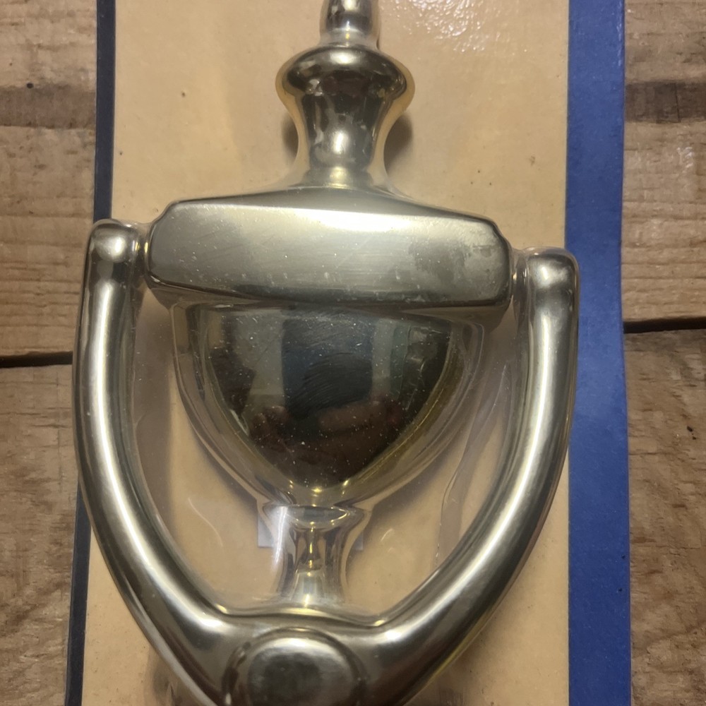 IVES SCHLAGE Door Knocker Solid BRIGHT BRASS Hardware NEW SEALED