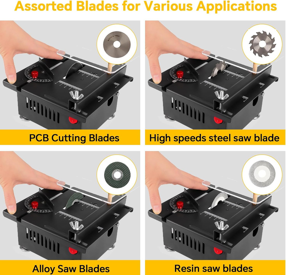 Pro Mini Table Saw Kit - Multi-Functional Wood Cutting with Accessories