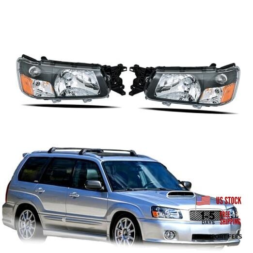 Headlight Headlamp Assembly Driver and Passenger Side Replacement for Forester