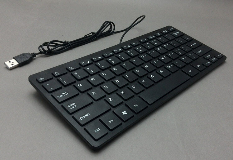 USB Mini Wired Compact Thin Keyboard for Desktop Laptop PC