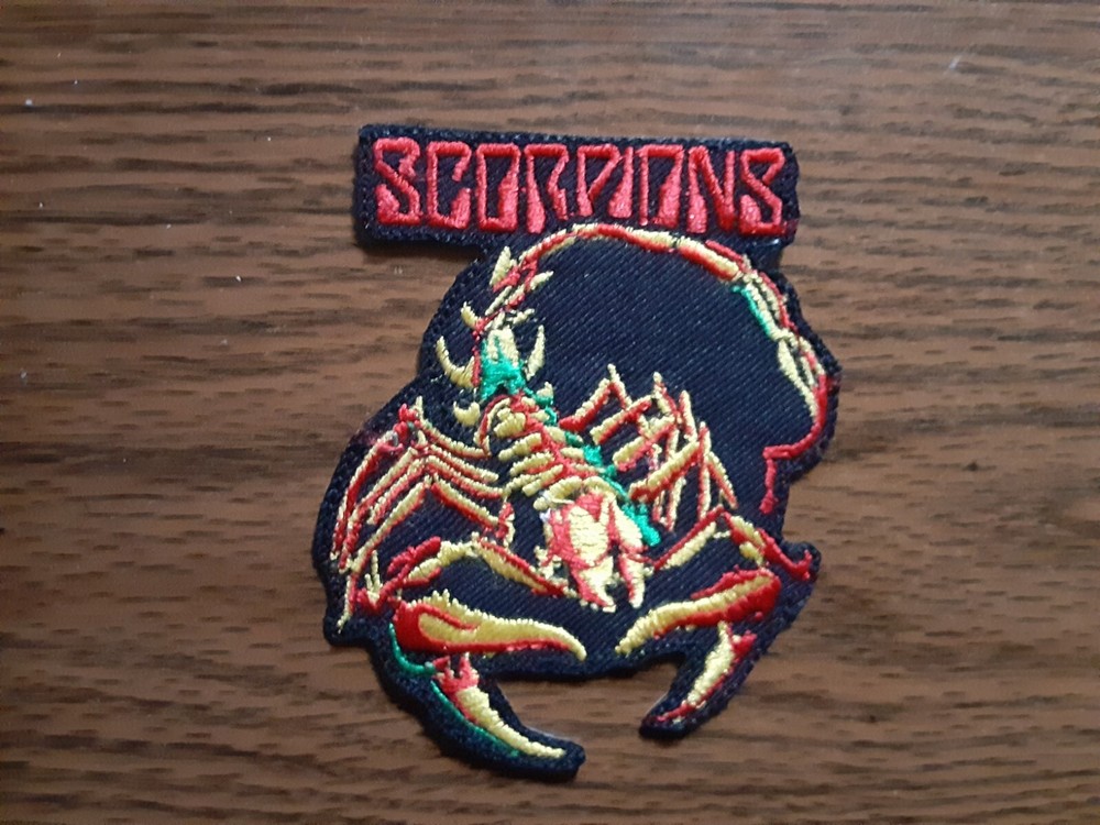 SCORPIONS + LOGO, IRON ON EMBROIDERED PATCH