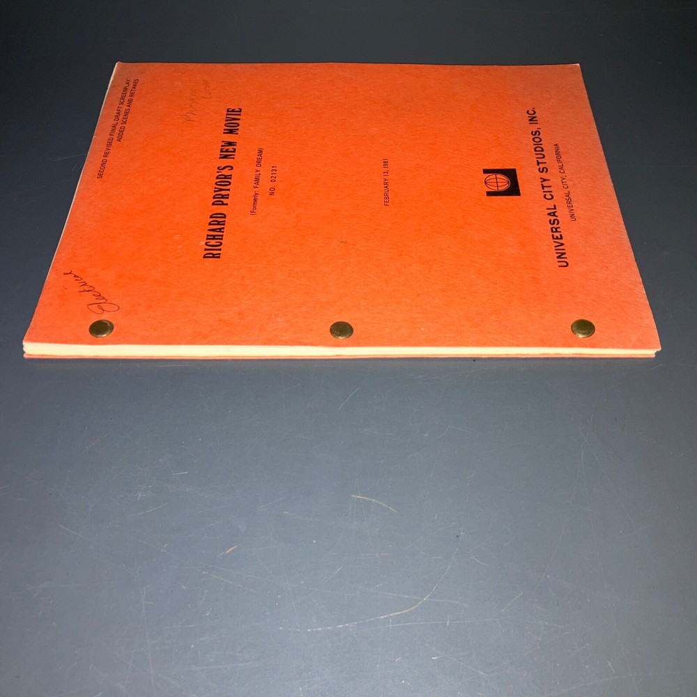 Original 1981 Bustin’ Loose Movie Script Richard Pryor Revised Final Draft COA