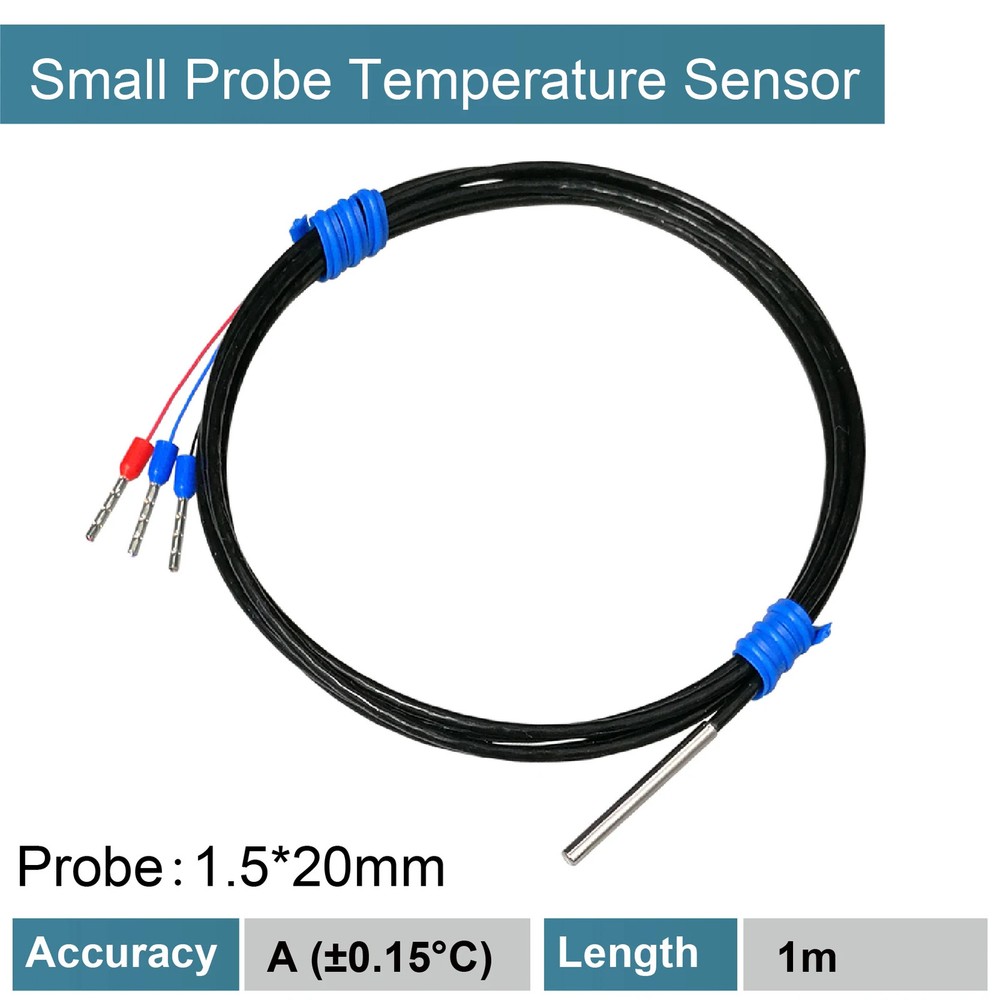 Ultra Thin PT100 Temperature Sensor RTD Probe Waterproof Precision 3-Wire