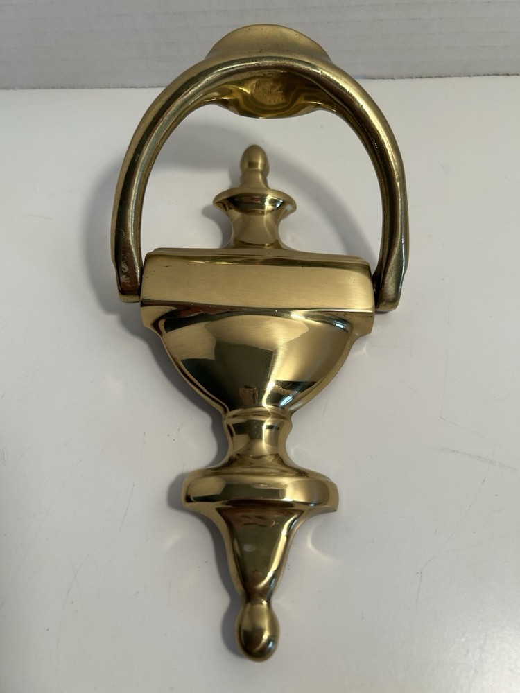 Vintage SLAYMAKER Lock Co Solid Brass Door Knocker with Hardware