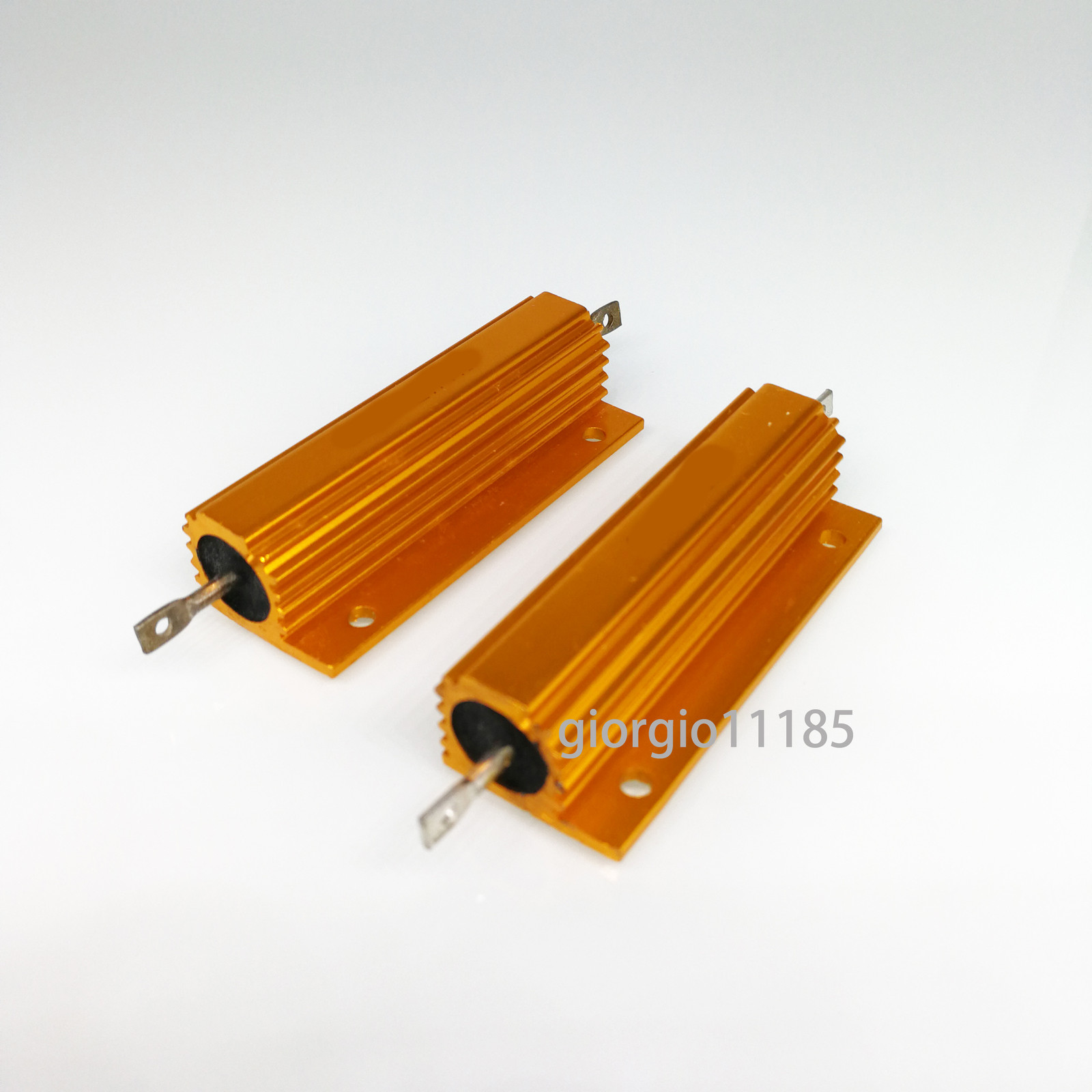 2pcs 8 ohm 8 100W Watt Aluminum Housed Metal Case Wirewound Resistors