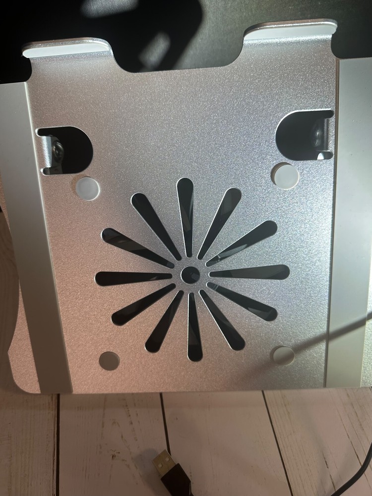 Adjustable Laptop Stand with Cooling Fan, Aluminium Alloy Multi-Angle Computer H