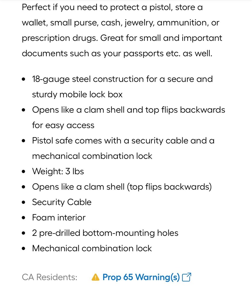 Surelock Security Co. Nighthawk 1 Gun Combination Lock Locking Handgun Case