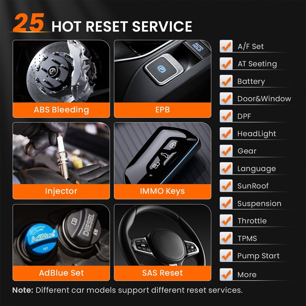 ANCEL V6 PRO OBD2 Scanner All System Key ECU Active Test Bluetooth VCI 25+ Reset