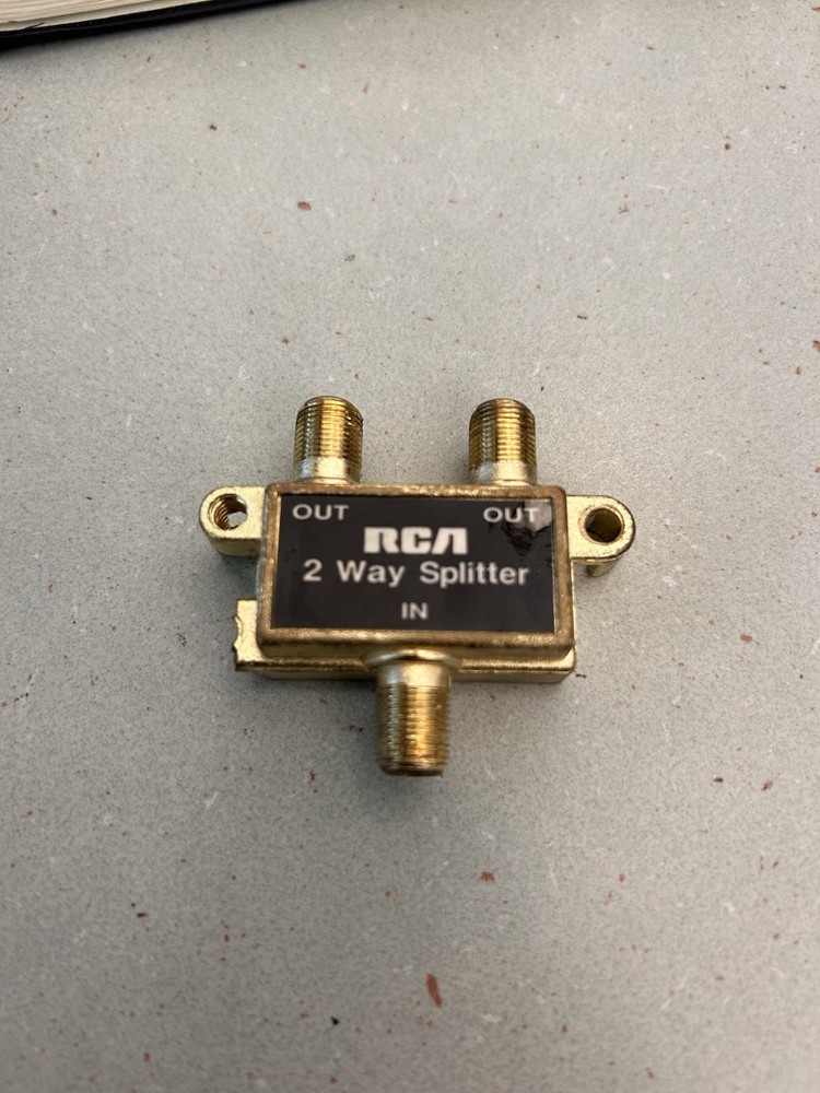 RCA 2 Way Coaxial Cable Splitter