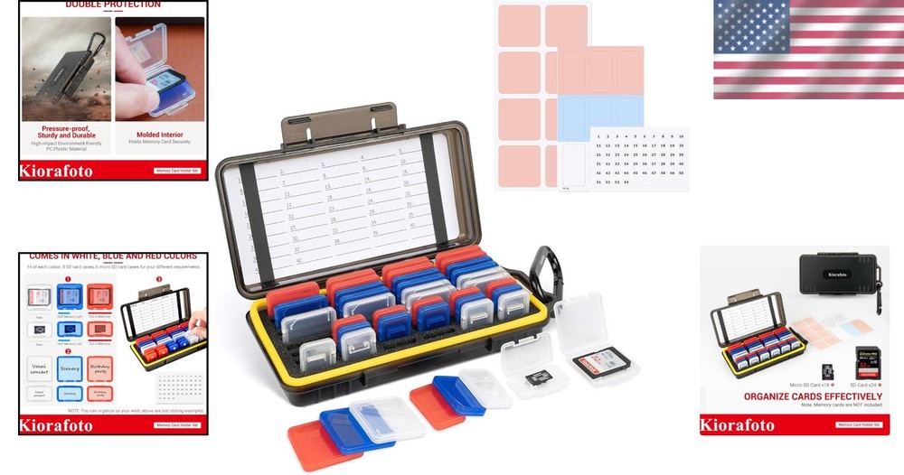 Memory Card Case for SD & MicroSD Cards - Water-Resistant