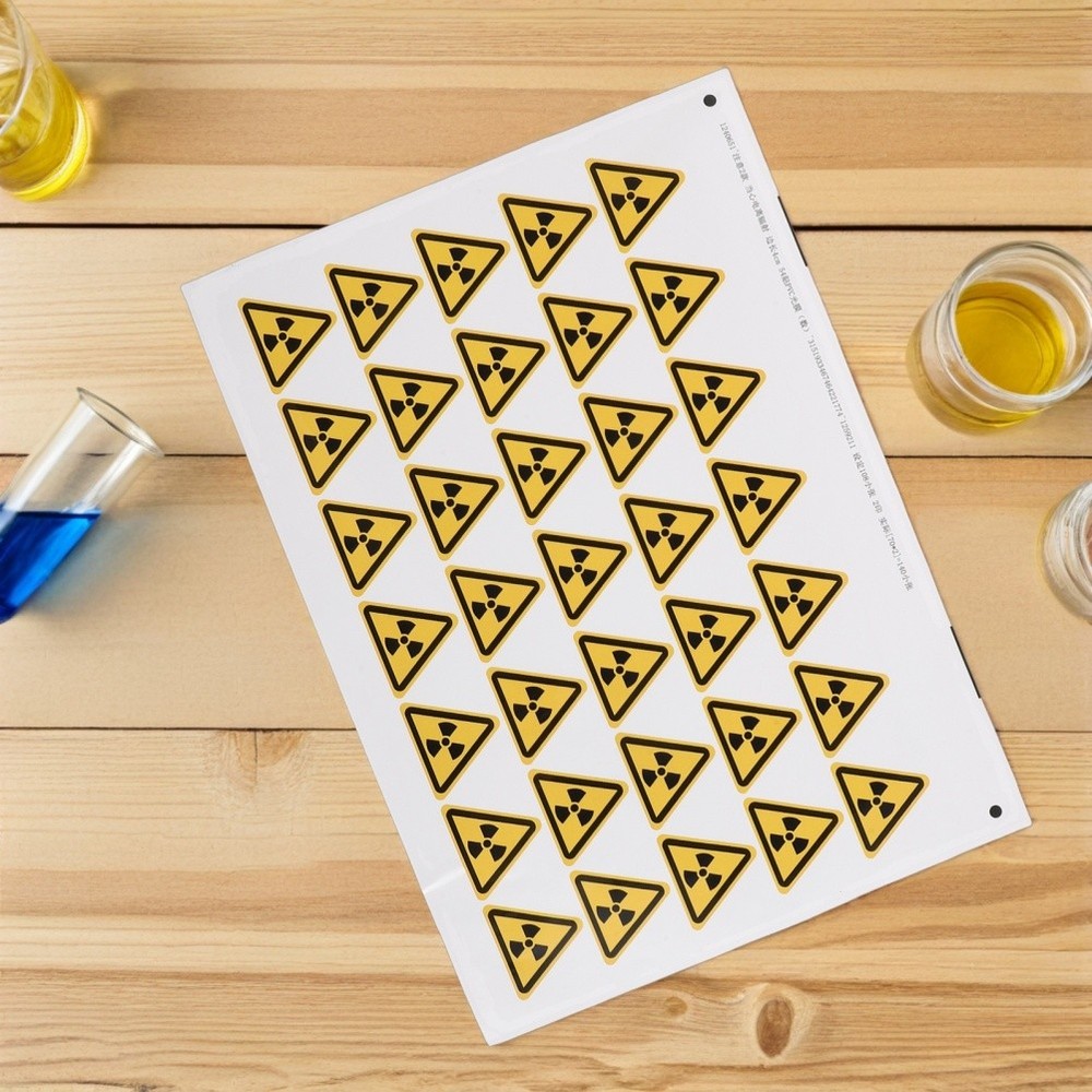 54 Pcs Warning Sign Stickers Caution Danger Hazard Window