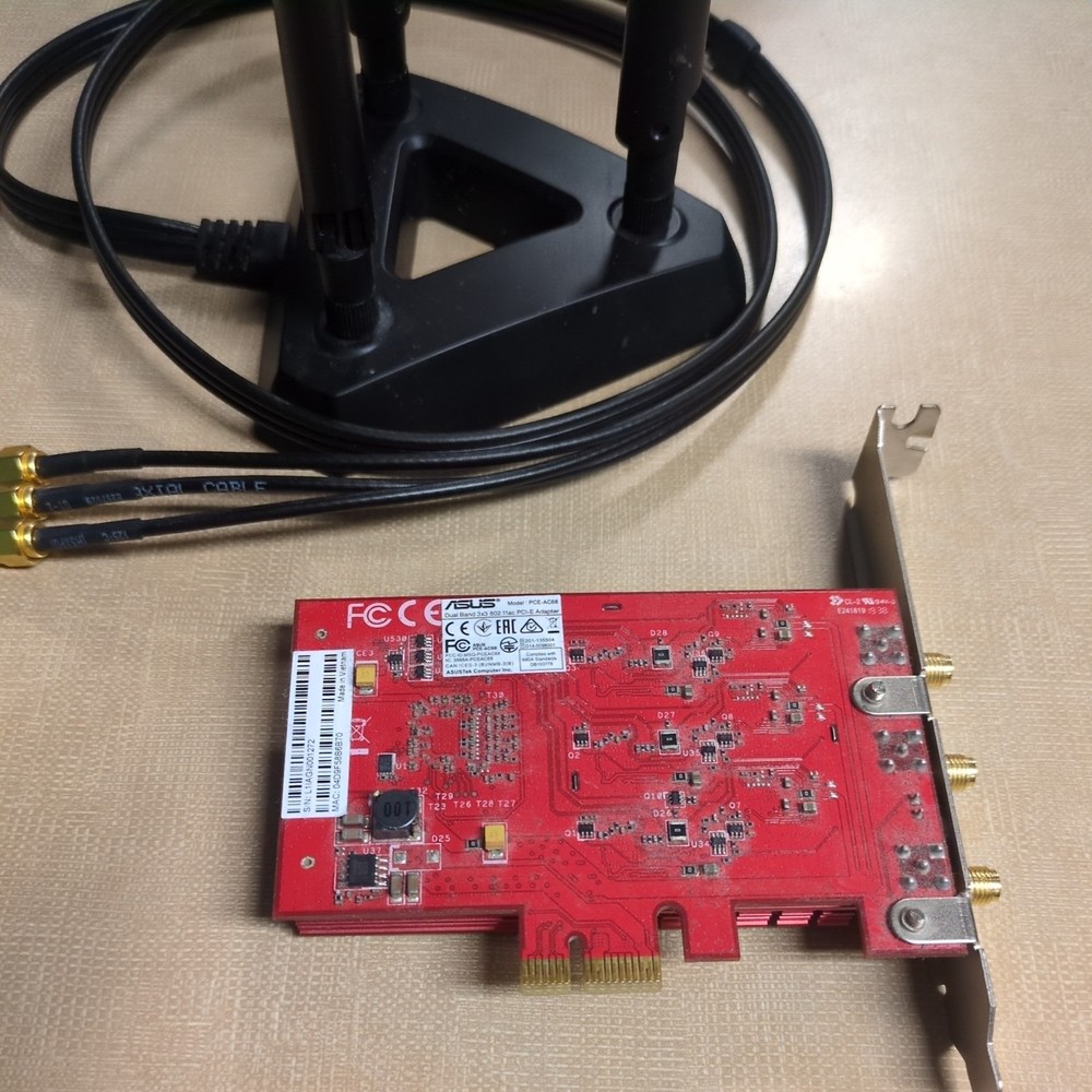 ASUS Dual-Band Wireless-AC1900 PCI-E Adapter (PCE-AC68) Untested