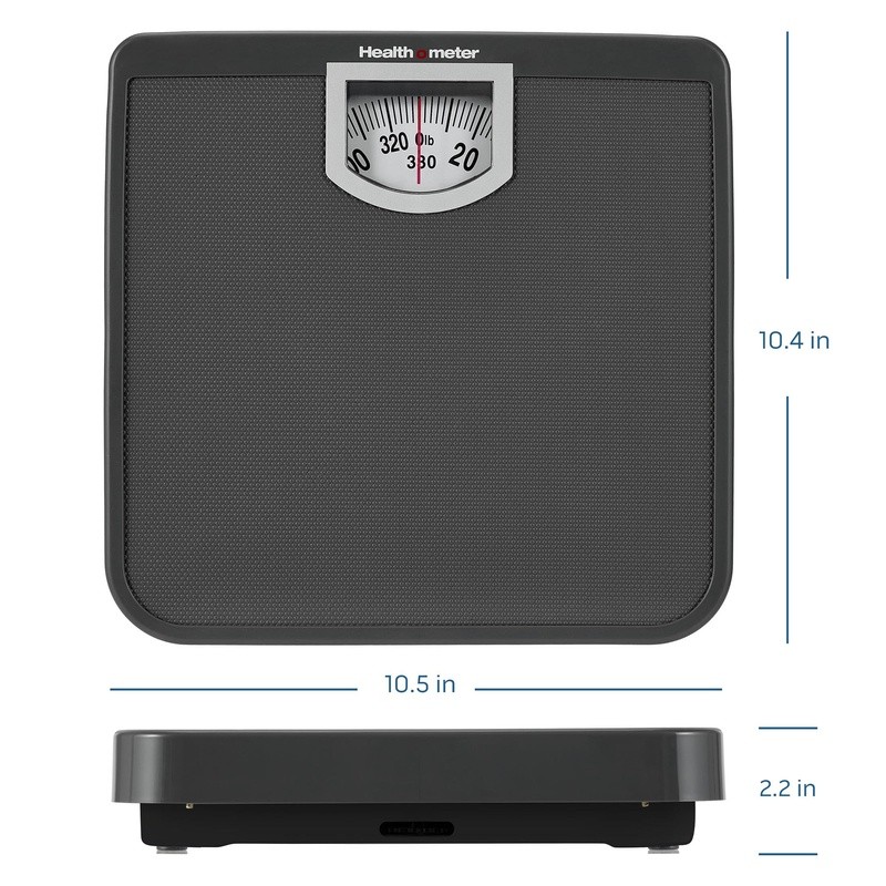 Compact Bathroom Scale Durable Metal Platform Easy Read Dial 330 lb Capacity New