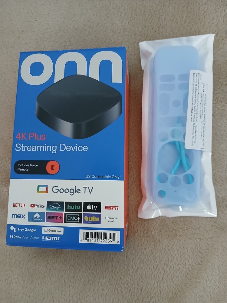 Onn 4K Plus TV Box Fully Programmed With Premium Service  New Remote Protector