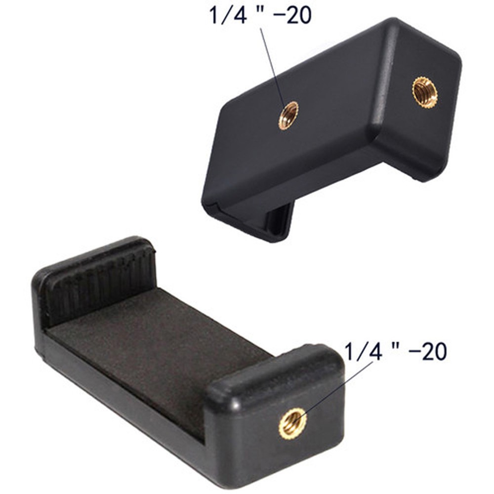 CAMVATE Smartphone Clip Holder with 1/4"-20 Threaded Mounts, 2-Pack