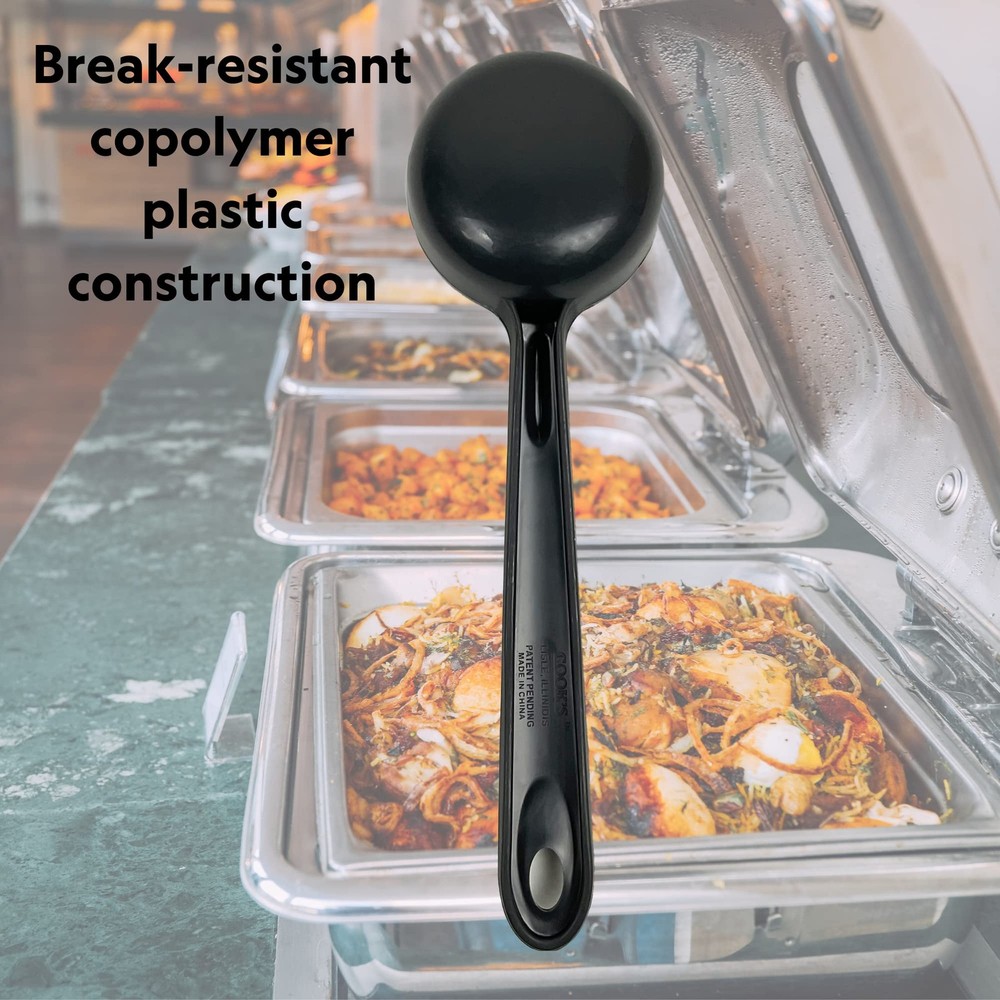6 oz. Solid Round Circle Server Portion Utensil, Copolymer Plastic Heat Resis...