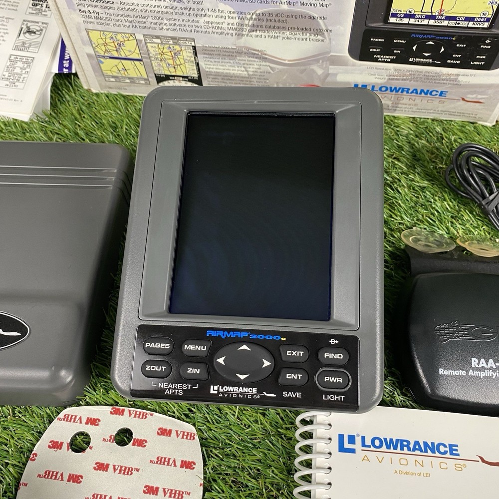 Lowrance Avionics AirMap 2000c Aviation Mapping GPS Receiver w/ Box & Software