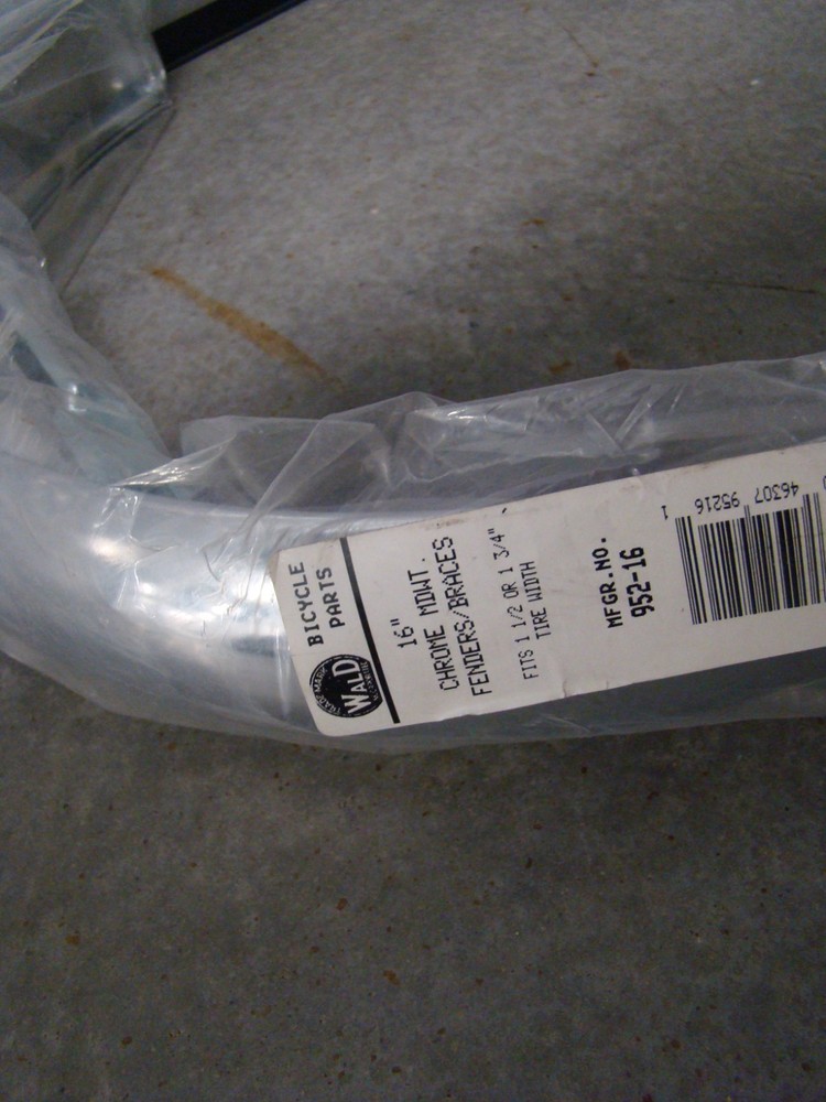 WALD 16" CHROME FENDER SET WITH HARDWARE
