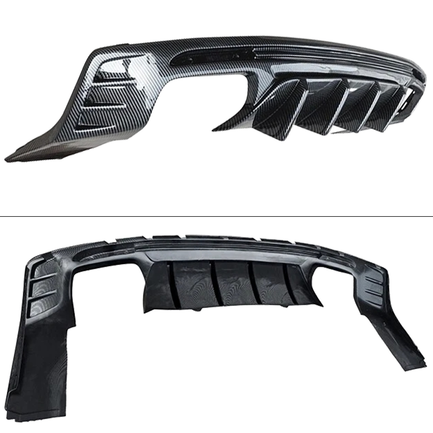 Carbon Fiber Rear Bumper Lip Diffuser Spoiler For Chevy Camaro SS LT LS 2016-24