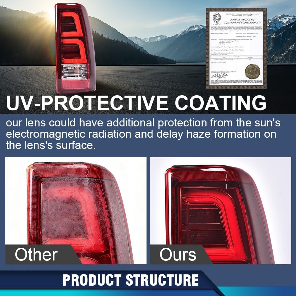 LED Tail Lights Taillight Assembly for Chevy Silverado GMC Sierra 1999-2007