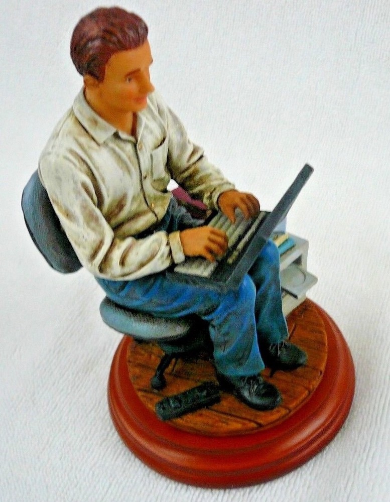 Computer Whiz Figurine Statue NIB New Tech Programmer Coder Free Shipping