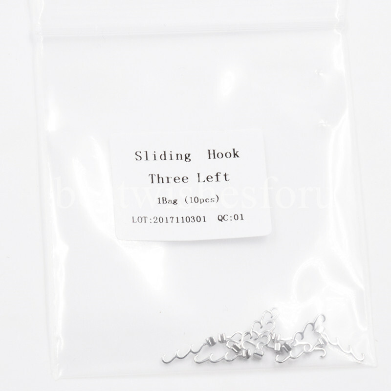 Dental Orthodontic Sliding Hooks Crimpable Left/Right Archwire Multi-Function