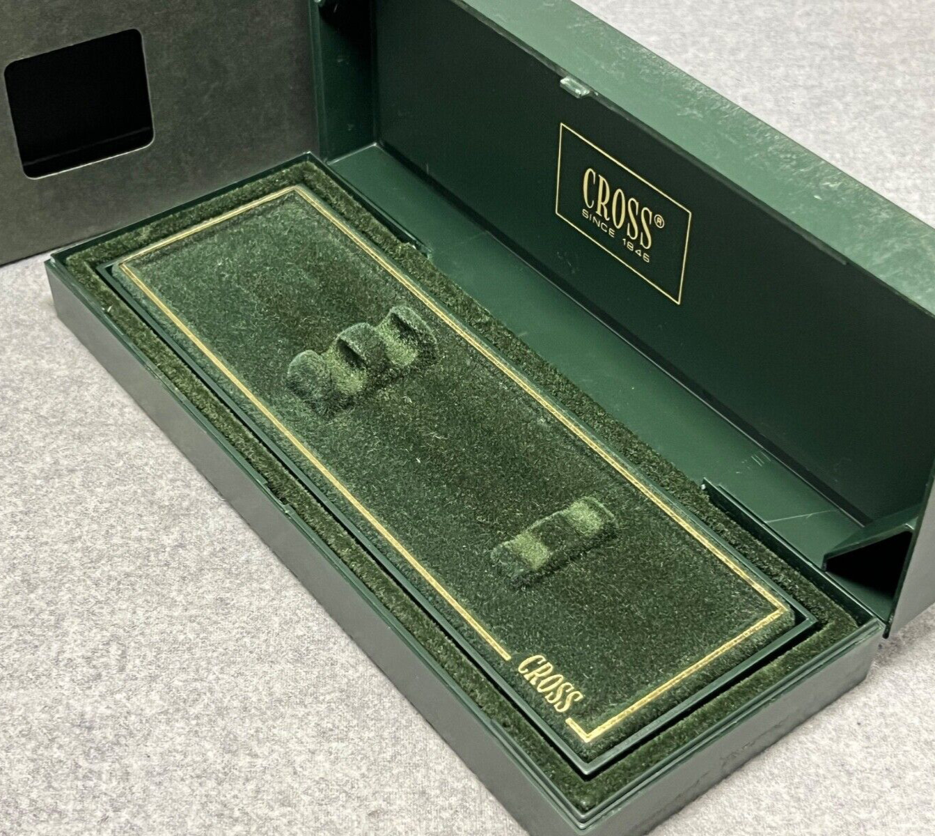 RARE Cross Matte Gray & 23K Gold Trim Pen & 0.5mm Pencil, Box, Manual