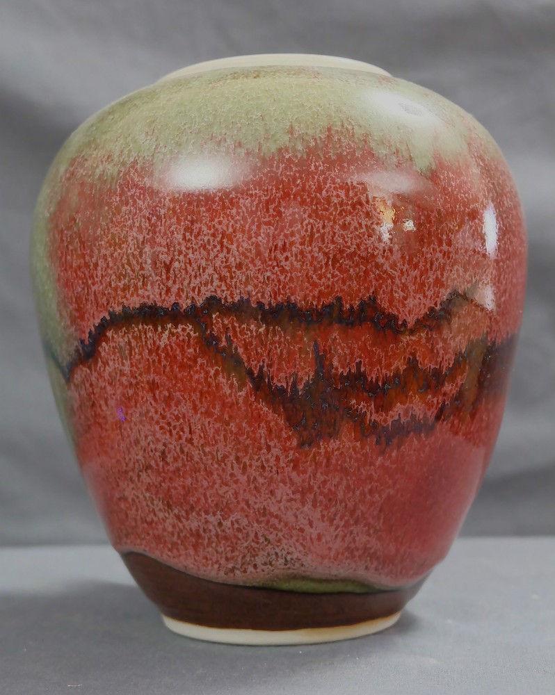 STUDIO MADE VASE  SIGNED EXCELLENT CONDITION 8X7 inches