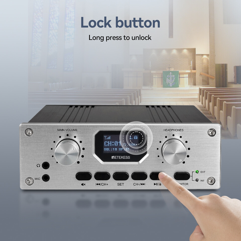 Retekess TT119 FM Multi-channel Transmitter Wireless Long Distance Translation