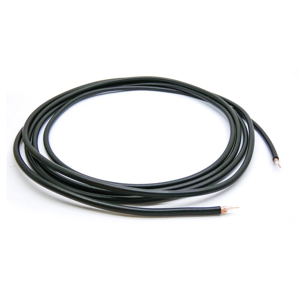 10FT RG58 Coaxial Cable Shielded with Black PVC Jacket Solid Copper Core