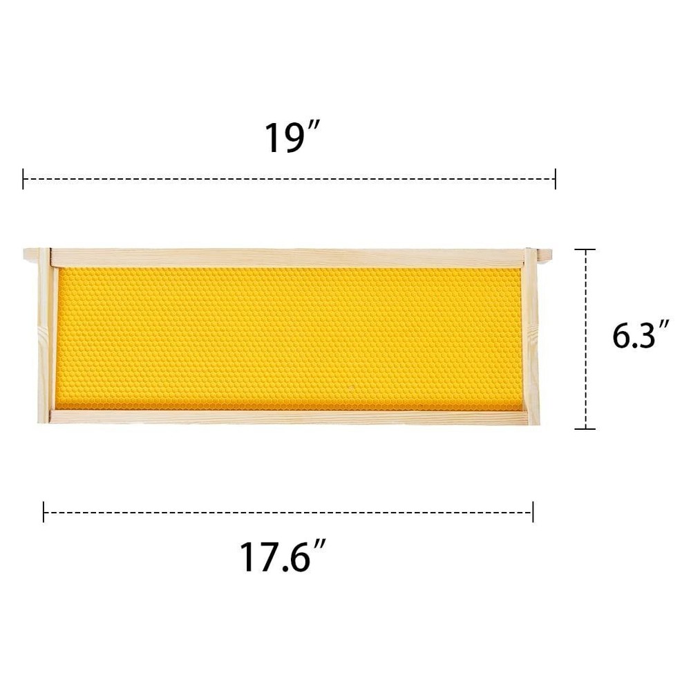 Medium Super Beehive Frames with Wax Foundations 10 Pack Honey Bee Frames New