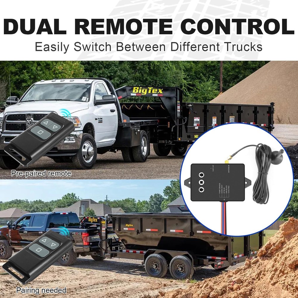 Wireless Dump Trailer Remote Control Kit, Upgraded Dump Trailer Remote Contro...