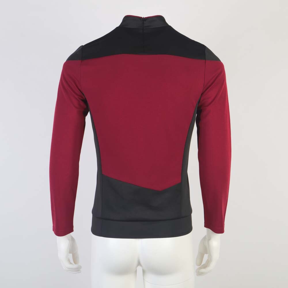 The Next Generation Picard Red Starfleet Uniforms TNG Data Gold Blue Top Shirts