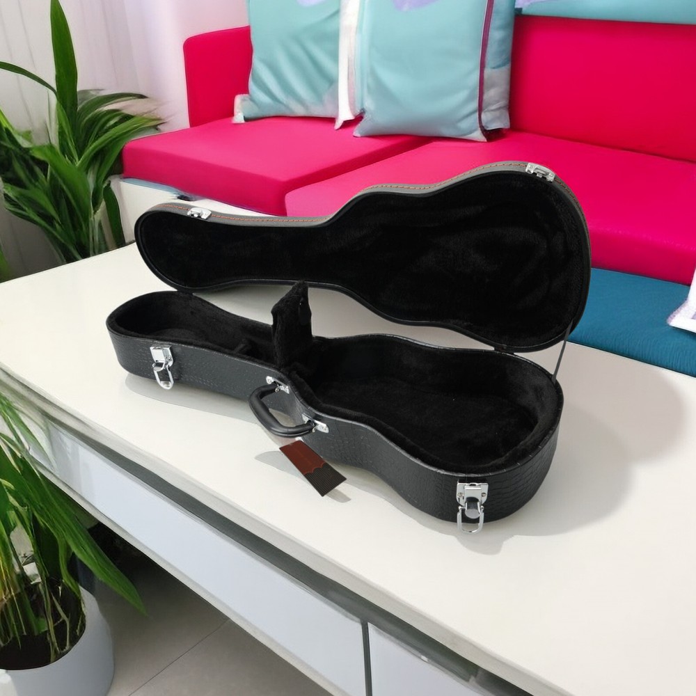 26-Inch Ukulele Hardshell Case - Molded To Body​, ​Python Embossed Texture & PVC