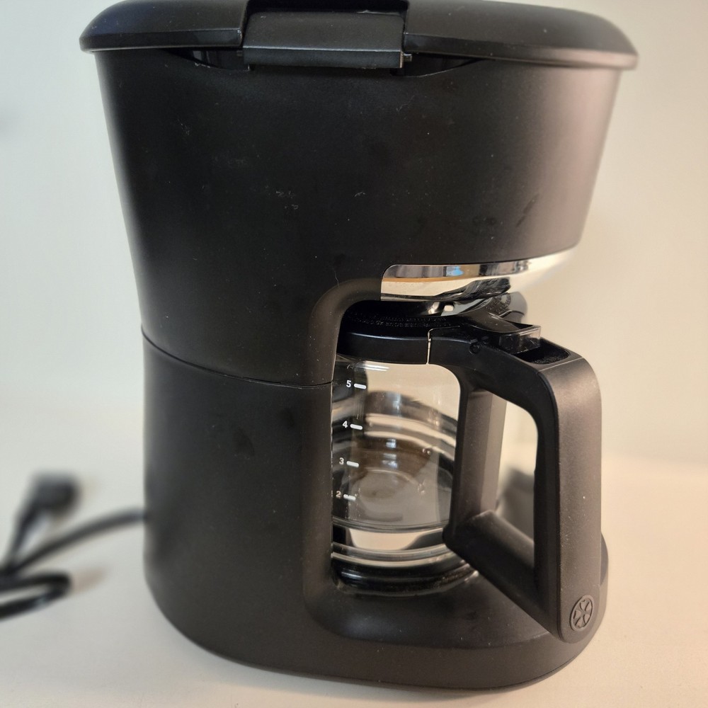 Mr. Coffee Black 5 Cup Programmable Mini Coffee Machine BVMC-PC05BL2