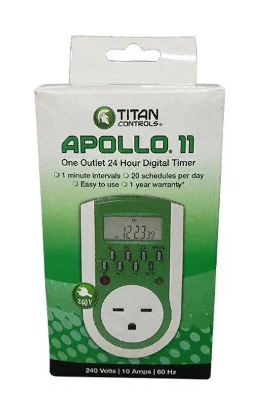 Titan Controls® Apollo 11, One Outlet, Digital Timer, 240V