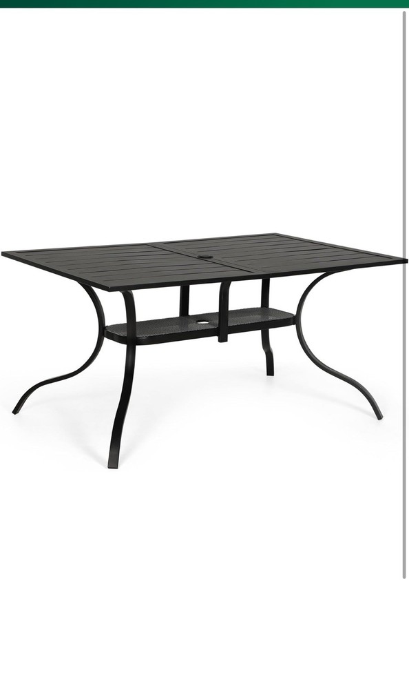 Outdoor Dining Table 60"X35", Rectangle Patio Dining Table