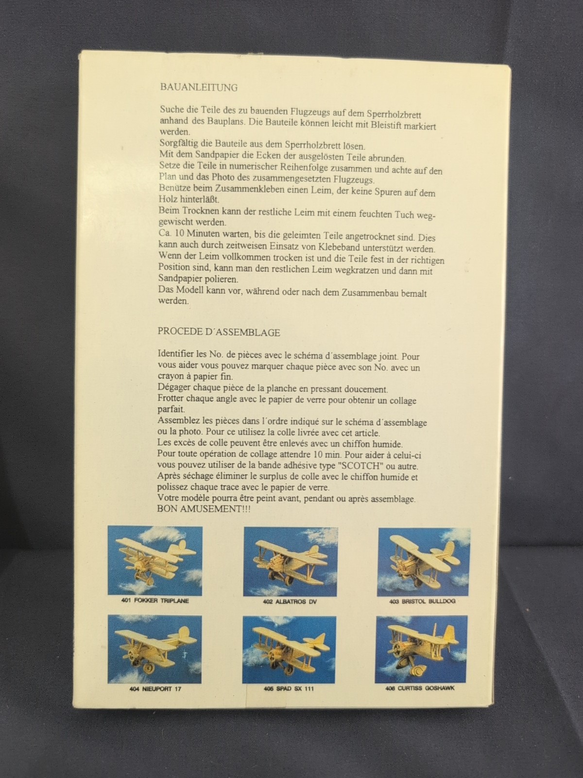 Harbor Freight Legends of the Air Wood Model Kits Fokker Triplane & Nieuport 17