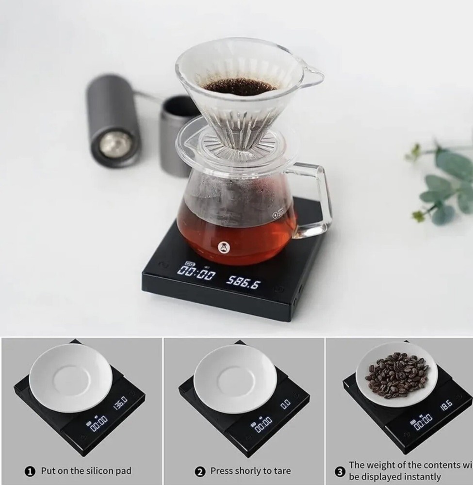 TIMEMORE Digital Scale Basic+ Scale Coffee Food W/ Timer 2000 Grams New In Box