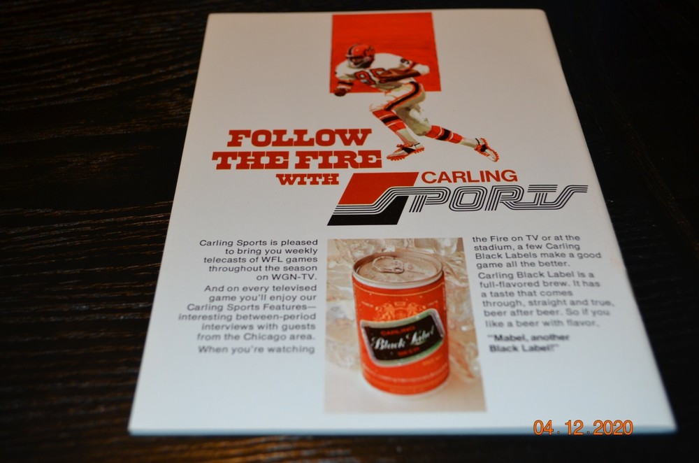 CHICAGO FIRE 1974 PROGRAM