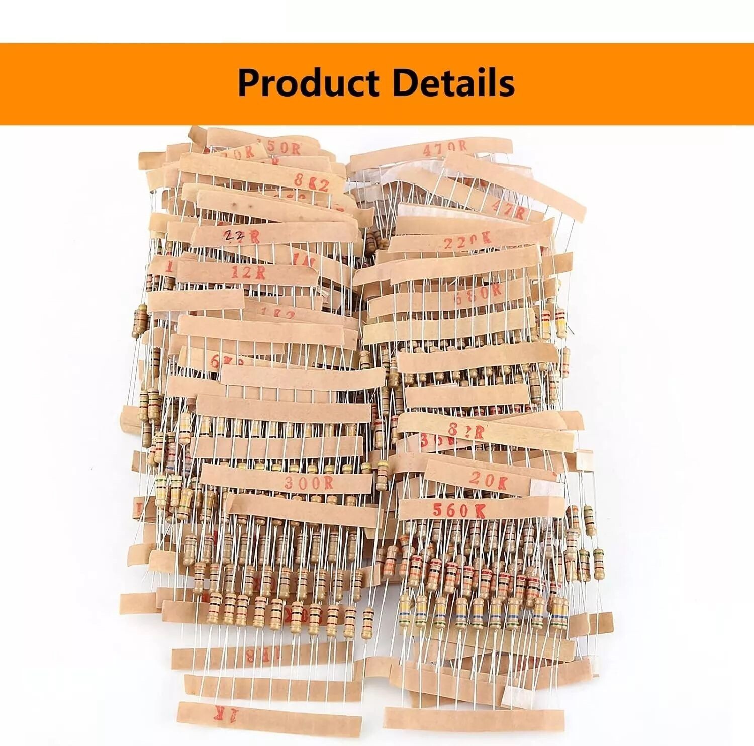 1000pcs 100 Values Resistor Kit 1/2 Watt Resistors Kit Resistors Assortment kits