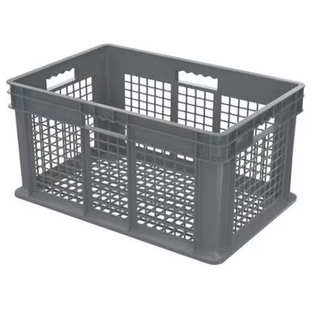 Akro-Mils 37612Grey Vented & Stackable Straight Wall Storage Container, 20 Gal,